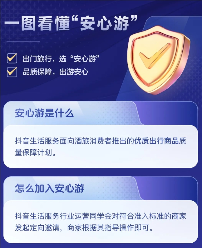 抖音生活服务上线“安心游”优质出行商品质量保障计划