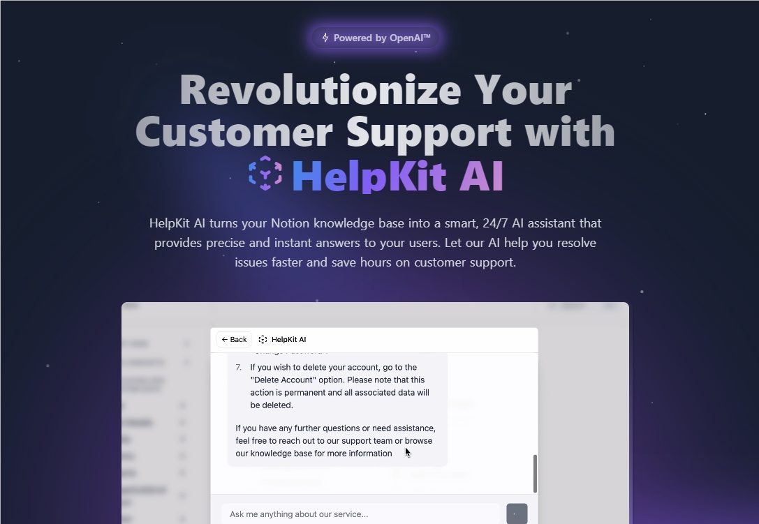 颠覆性产品！HelpKit AI可将Notion知识库转化为全天候智能助手