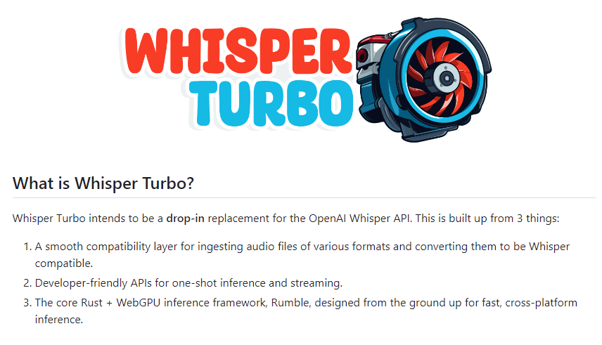 Whisper API平替？Whisper Turbo语音转录速度是前者的20倍