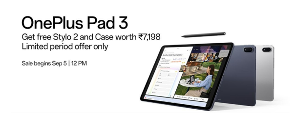 一加Pad 3登陆海外市场 骁龙8至尊版＋12140mAh电池