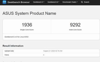 AMD锐龙5 5500X3D Geekbench（金花群）性能首曝，多核提升超13%