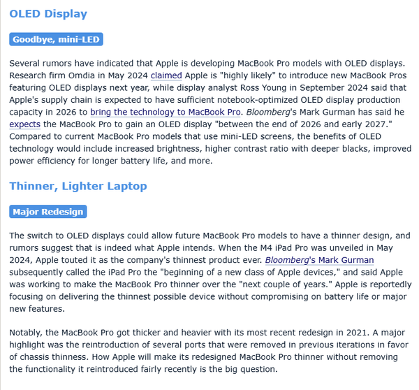 苹果MacBook Pro或迎大改 新增六大特性 移除刘海屏