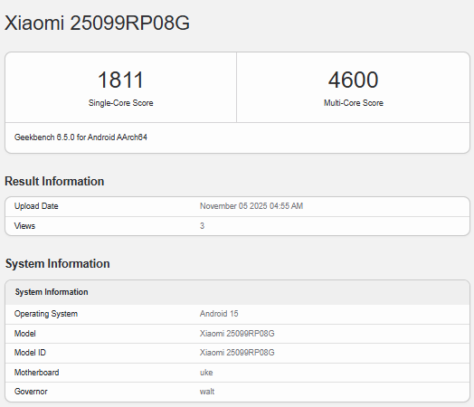 小米POCO X1平板现身Geekbench 搭载骁龙7+ Gen 3